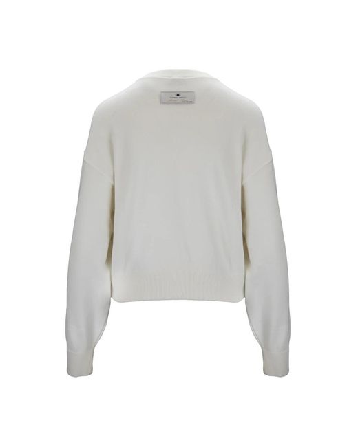 Elisabetta Franchi Gray Round-Neck Knitwear