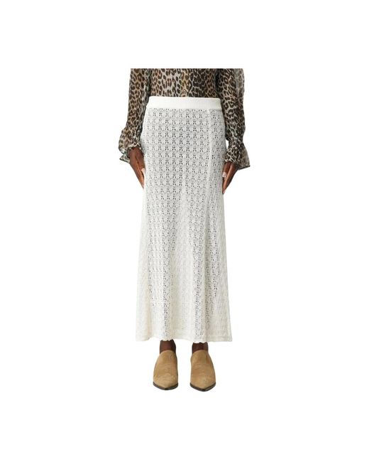 Maxi Skirts Ganni de color White