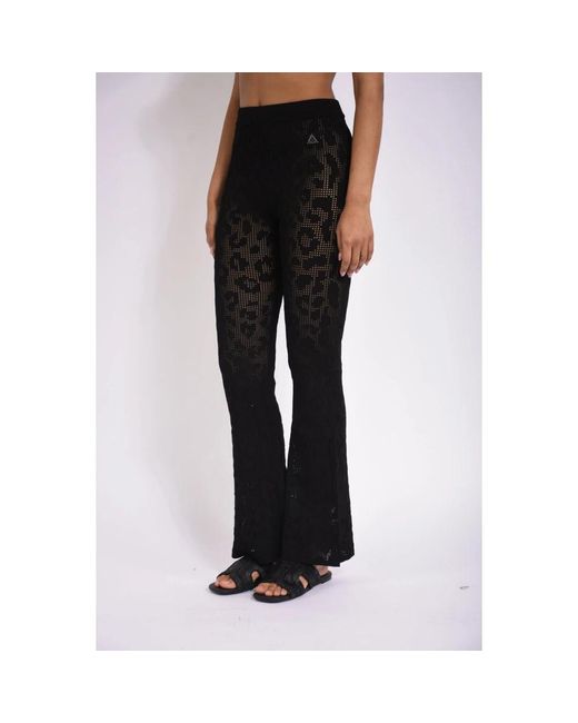 Akep Openwork Straight-Leg Broek in het Black