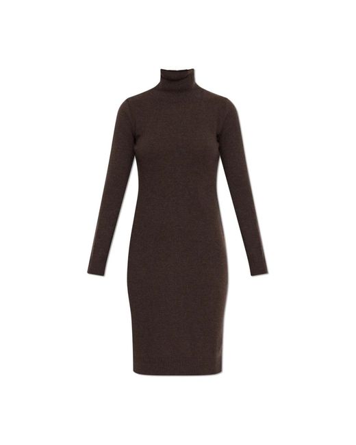 MM6 by Maison Margiela Brown Knitted Dresses