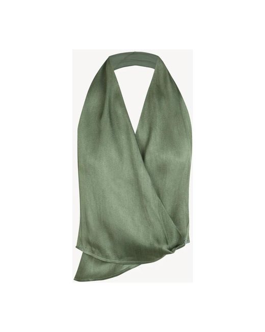 Cortana Green Sleeveless Tops