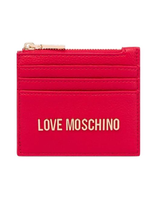 Love Moschino Red Zip Kartenhalter