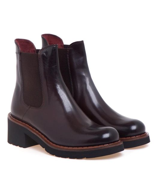 Calpierre Purple Chelsea Boots