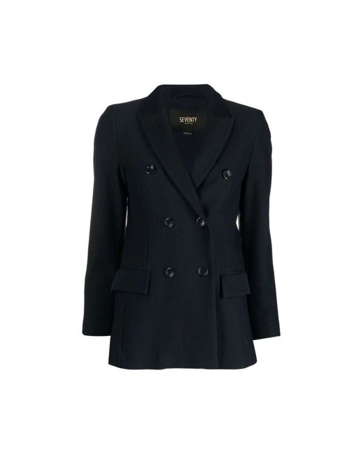 Seventy Jassen ,Blauw ,Blauwe Jasjes Voor Stijlvolle Outfits in het Black