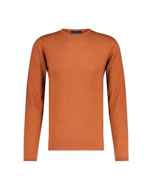 Daniele Fiesoli Orange Round-Neck Knitwear for men