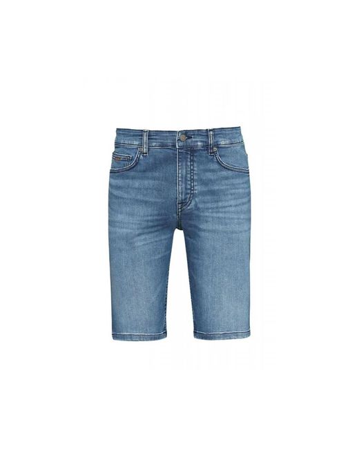 Boss Blue Denim Shorts for men