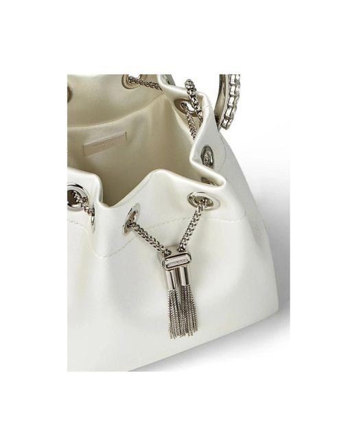 Jimmy Choo White Bucket Bags