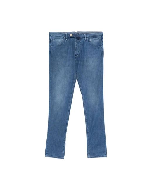 Incotex Blue Straight Jeans for men
