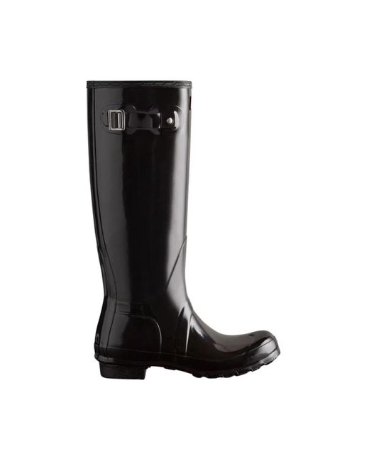 Bota de lluvia brillante Hunter de color Black