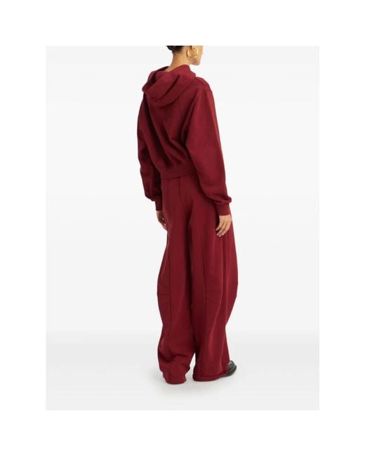 ROTATE BIRGER CHRISTENSEN Red Straight Trousers