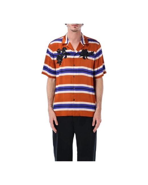 Dries Van Noten Black Short Sleeve Shirts for men