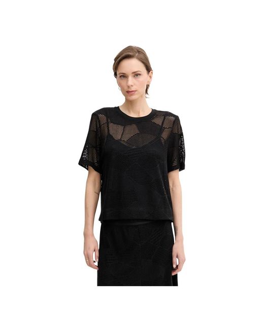 DKNY Mesh T-Shirt in het Black