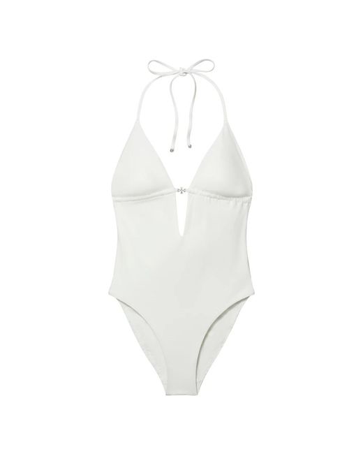 Tory Burch Badmode ,Wit ,Tie-Back One-Piece in het White
