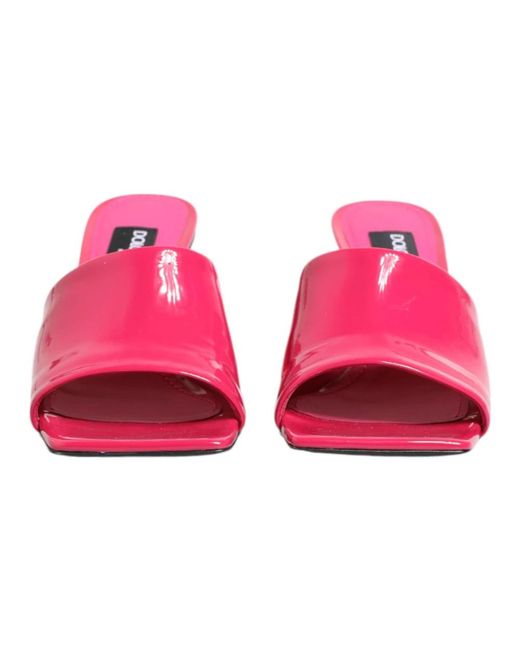 Heeled Mules di Dolce & Gabbana in Pink