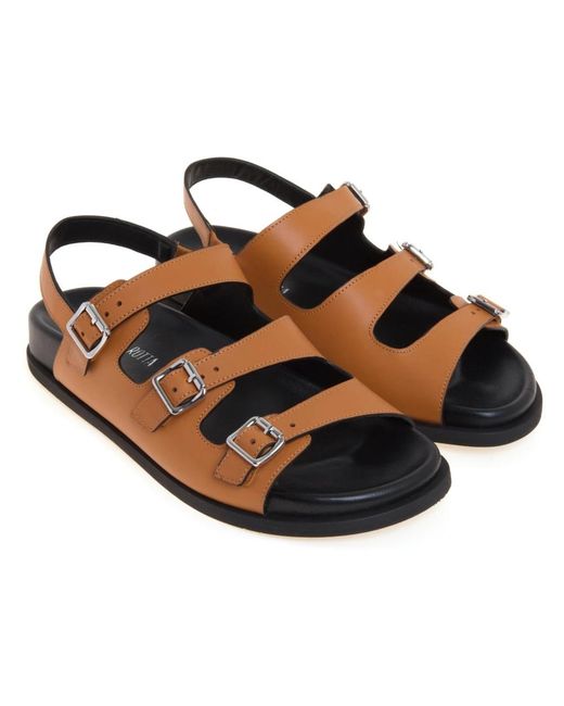 Guglielmo Rotta Brown Flat Sandals