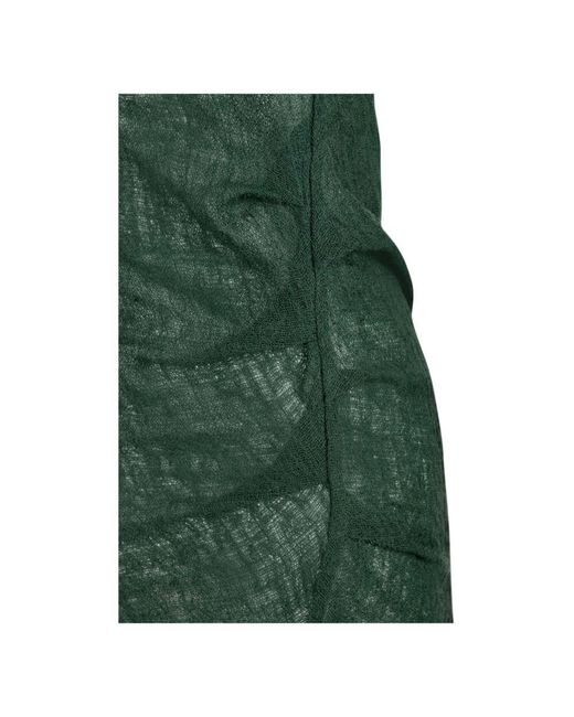 Cortana Green Grünes wollkleid mit einzigartigem design