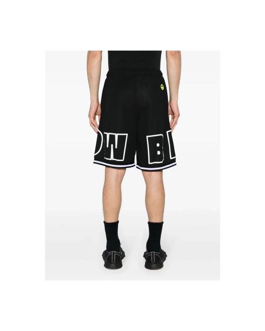 Barrow Mesh bermuda shorts rundes logo in Black für Herren