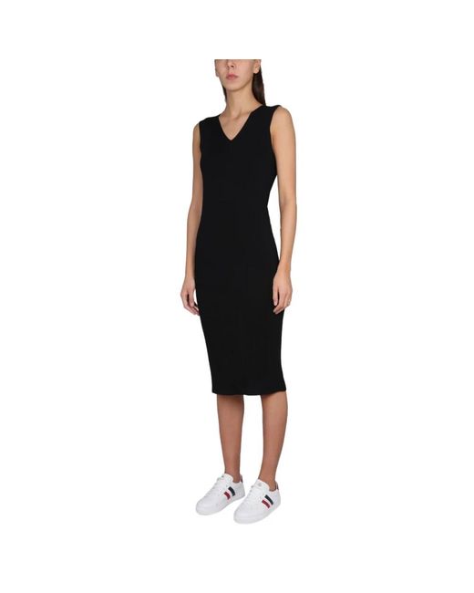 Moncler Black Knitted Dresses