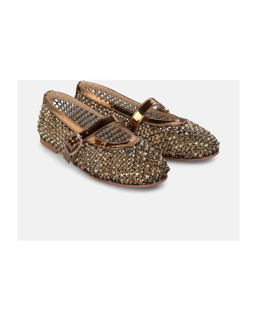 Alma En Pena. Brown Ballerina Shoes