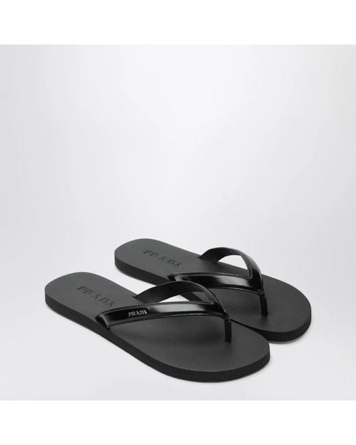 Prada Black Flip Flops for men