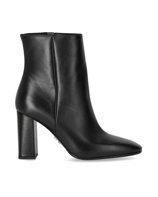 Sergio Levantesi Black Schwarzer Lackleder Stiefelette Mit Absatz