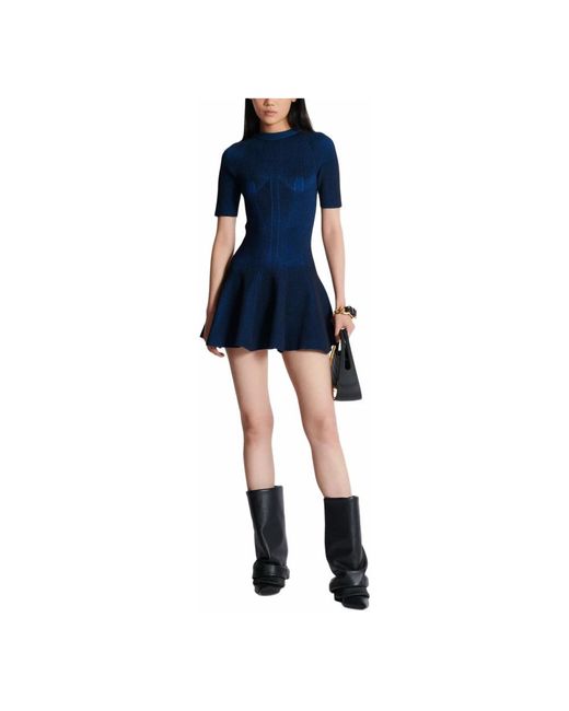 Balmain Knitted Dresses in het Blue