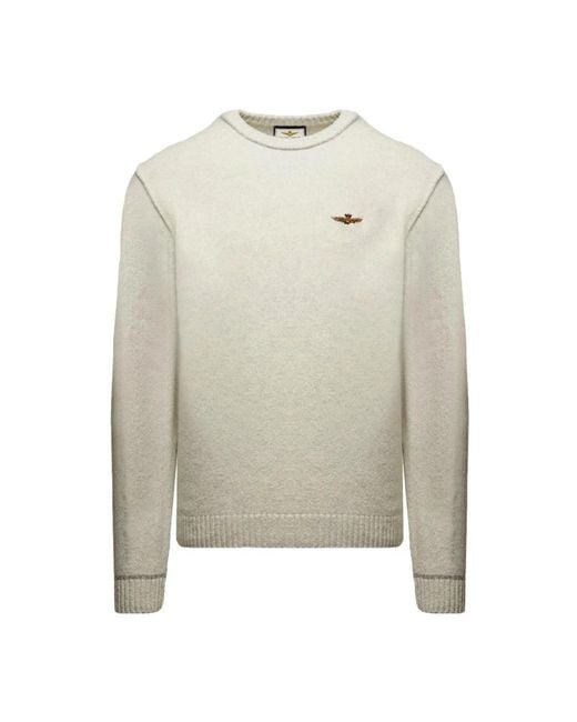 Aeronautica Militare Natural Round-Neck Knitwear for men