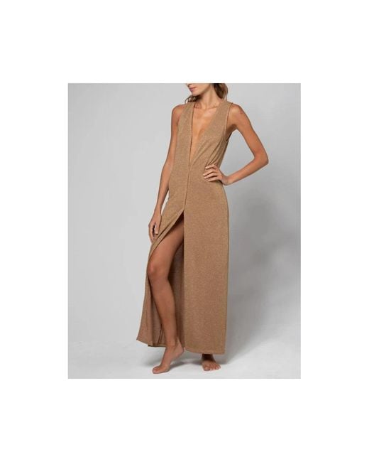 Beliza Brown Long Knitwear