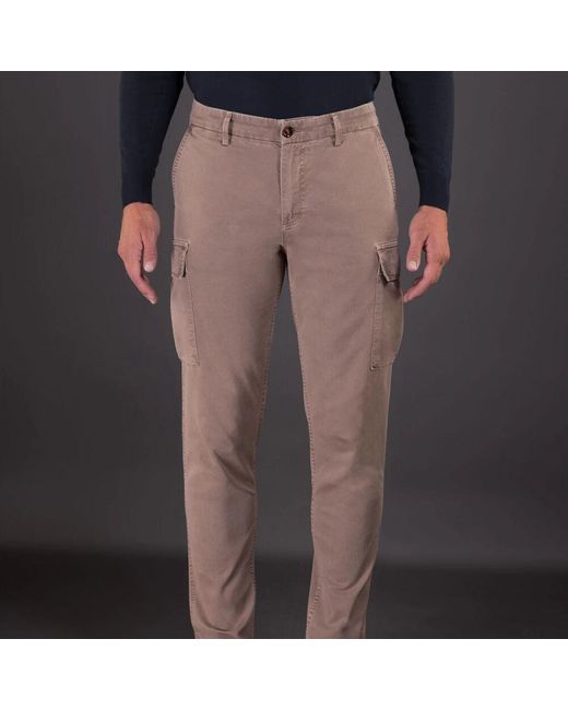 Slim-Fit Trousers Moorer de hombre de color Gray
