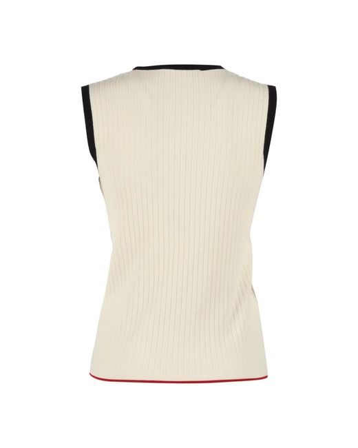 Max Mara Natural V-Neck Knitwear
