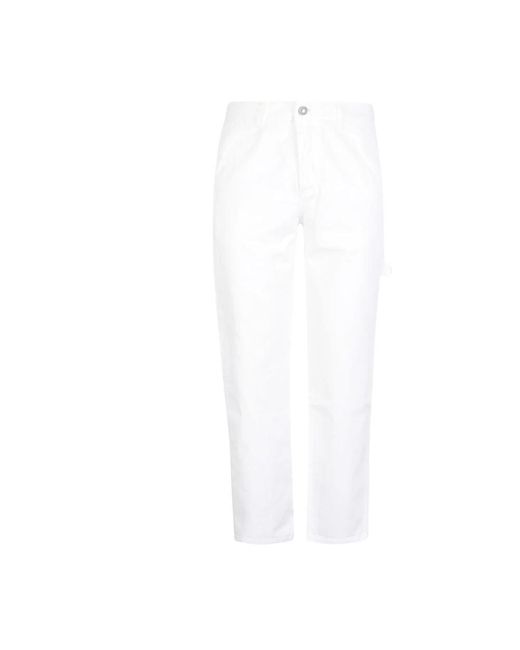 Tela Genova White Cropped Jeans