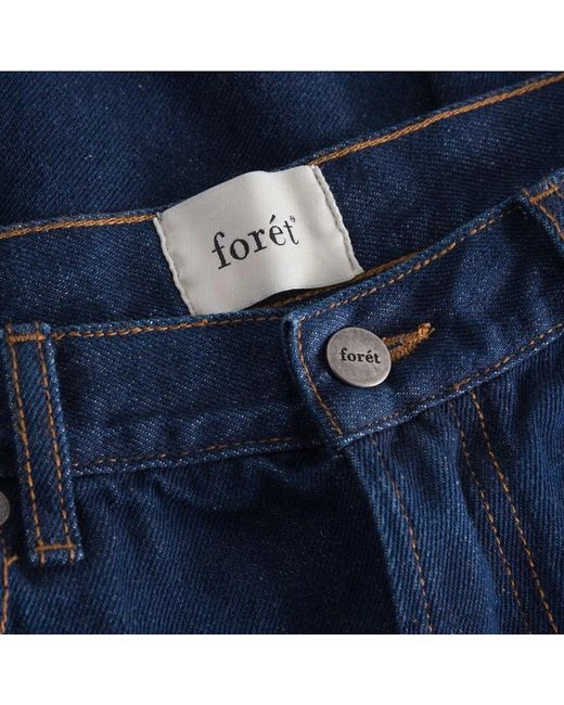 Forét Blue Straight Jeans for men
