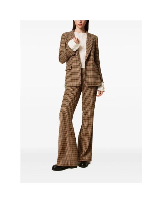 Twinset Brown Wide Trousers