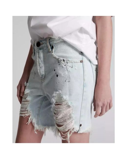 One Teaspoon Gray Denim Shorts