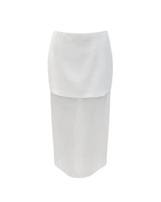 SIMONA CORSELLINI White Maxi Skirts