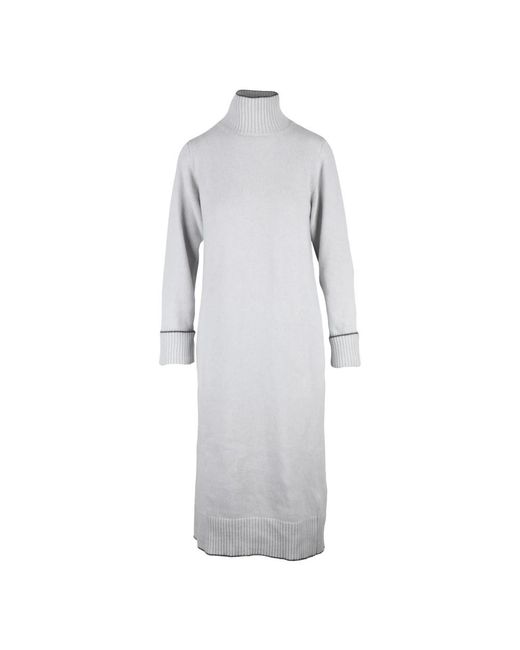 Eleventy Gray Knitted Dresses