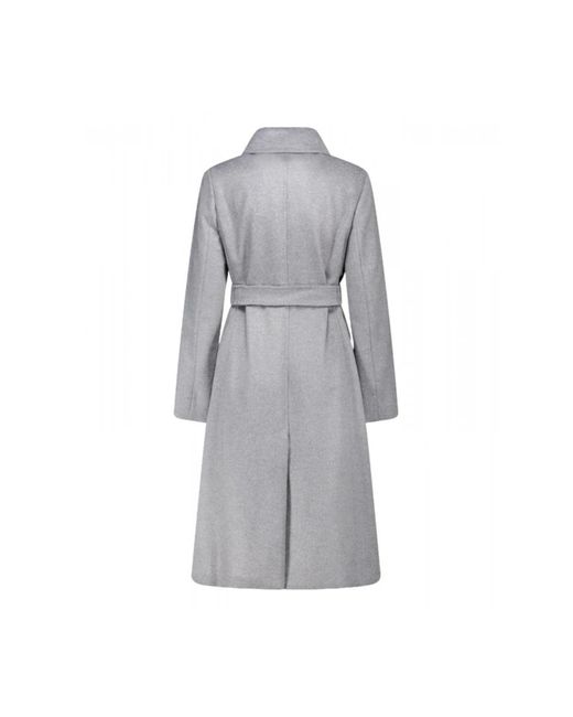 Max Mara Gray Belted Coats