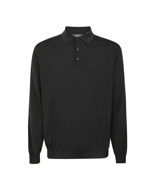 Zanone Black Polo Shirts for men