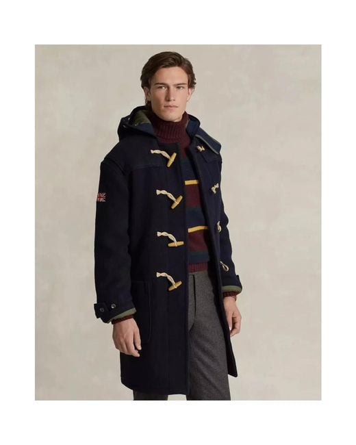 Ralph Lauren Blue Single-Breasted Coats for men