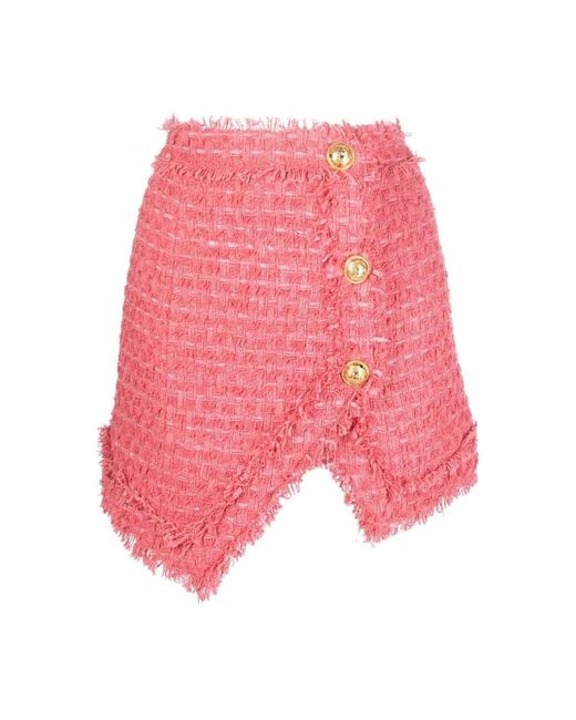 Short Skirts Balmain de color Pink
