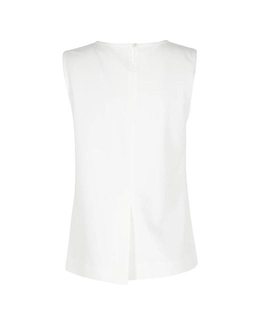 Circolo 1901 White Sleeveless Tops