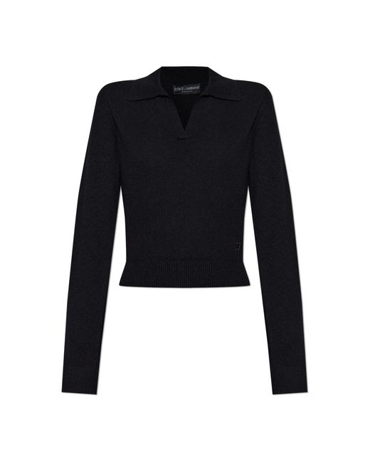 Dolce & Gabbana Black Cashmere Knitwear