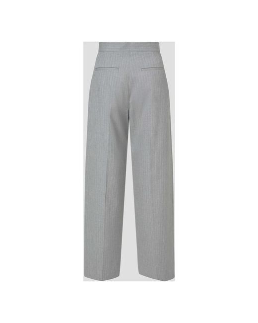 Maison Kitsuné Straight Trousers in het Gray