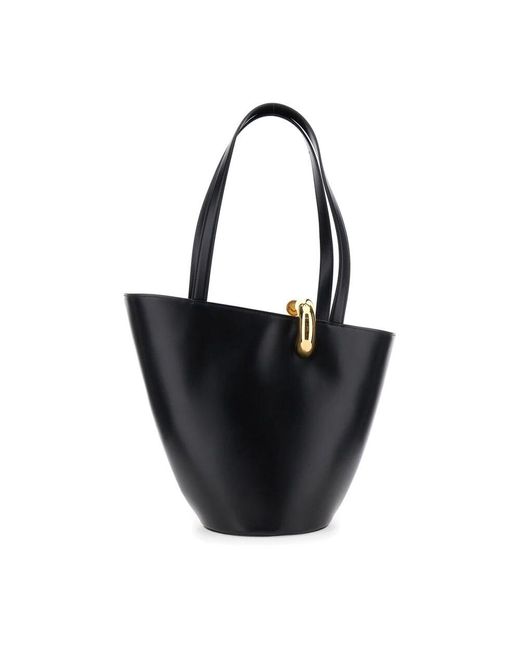 Jacquemus Black Schwarze Shopper-Tasche Mit Asymmetrischem Design