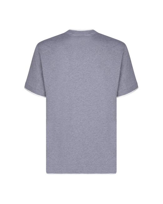Brunello Cucinelli Blue T-Shirts for men