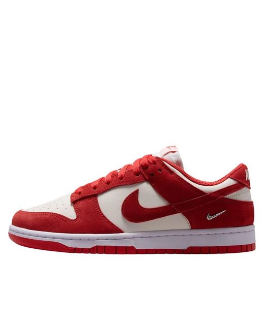 Nike Red Dunk Low Suede