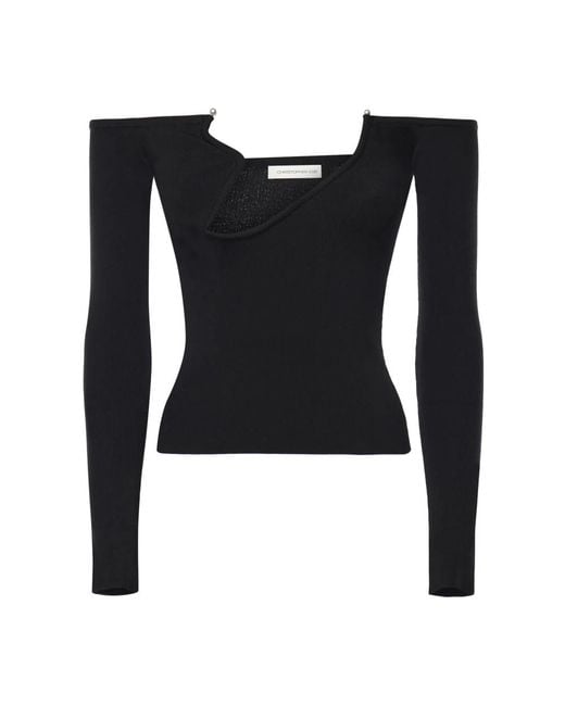 Christopher Esber Black Long Sleeve Tops