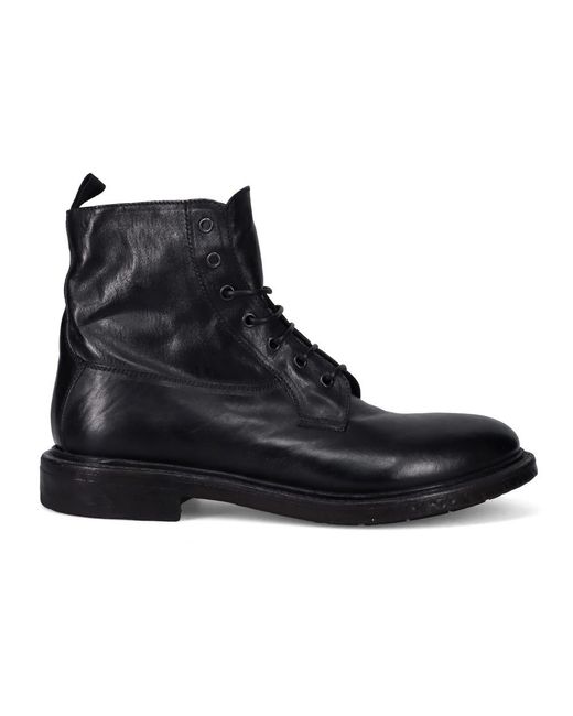 Moma Black Lace-Up Boots for men