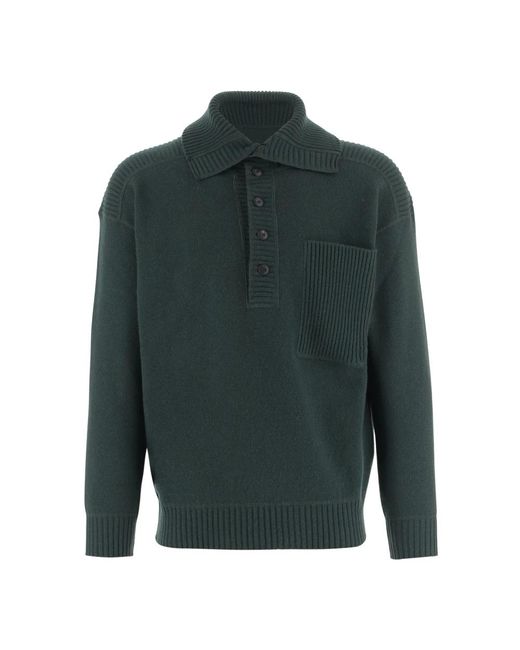 Round-Neck Knitwear Giorgio Armani de hombre de color Green