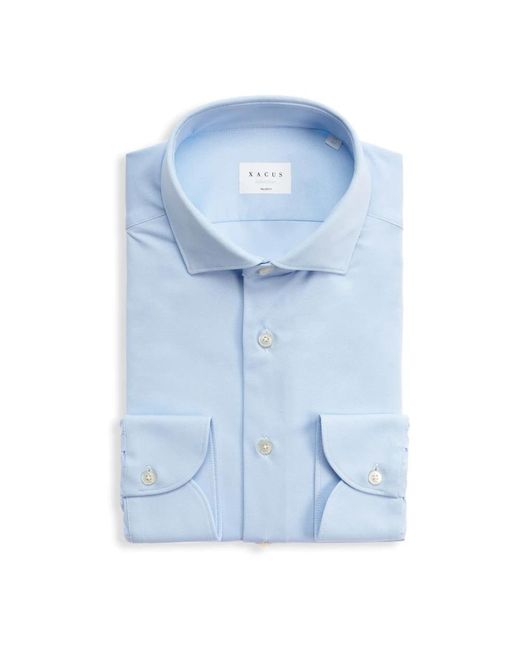 Xacus Overhemden ,Blauw ,Frans Kraag Oxford Overhemd Tailor Fit in het Blue voor heren
